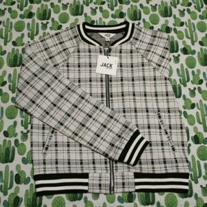 JACK BY BB DAKOTA WELL PLAID BOMBER JACKET